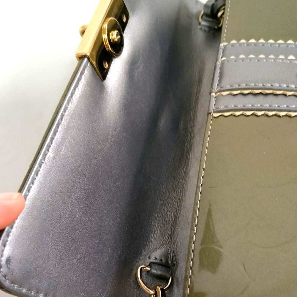Lovcat Paris Olive green patent leather Shoulder bag - Picture 15 of 15